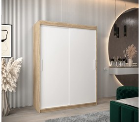 Dulap de haine 150 cm Toki (stejar sonoma + alb mat). 1064828