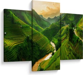 Tablou - Terase de orez Mu Cang Chai (90x60 cm)