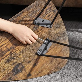 Masute de cafea de design TAYLOR set 2 buc, rustic maro.