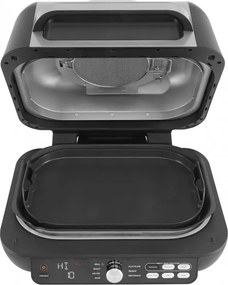 Gratar electric Ninja Foodi MAX PRO AG651EU, 2460W, 3.8L, Functie gratar si Air fryer, Cyclonic Air, Smart Cook, Negru/inox