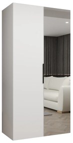 Dulap de haine 100 cm Mirabella 2 (alb + Negru). 1126393