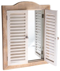 Oglindă suspendată cu obloane Breeze naturală, 45x 60 x 3 cm