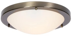 Plafonieră în culoarea bronz cu abajur din sticlă ø 18 cm Aquila – Candellux Lighting