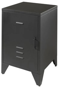 Noptieră Metalică, Neagră (Metal) – BRONXX – Vipack