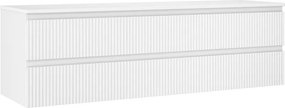 Mexen Rivel dulap baie pentru chiuvetă 160 cm cu blat, 2 sertare, canelat, alb mat - 91A20-16047-2-BFFC01