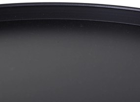 Outsunny Set 2 Piese Masuta de Cafea din Metal Negru , Φ50x50cm & Φ41.5x35.5cm