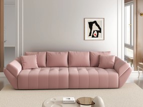 Canapea extensibilă dumonde cu ladă de depozitare si sezut confortabil din spuma high-density, Berlin Royal Pink 300x100 cm