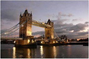 Tablou - Tower Bridge la noapte (90x60 cm)