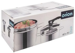 Oală sub presiune Orion Profi Duo, din inox, 7 l,4 l