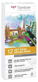 Set Tombow Creativ ABT Dual Brush Pen 12 culori