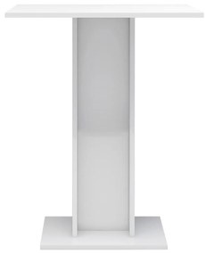 Masă de bistro, alb extralucios, 60 x 60 x 75 cm, pal