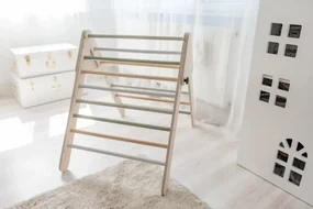 Triunghi Pikler montessori kaki cu rampa