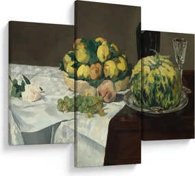 Tablou - Edouard Manet, Still Life with Melon and Peaches, reproducere (90x60 cm)