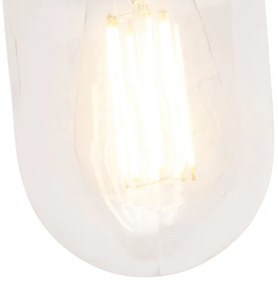 Lampă de perete inteligentă rustică antracit IP44 cu Wi-Fi E27 - Kansas