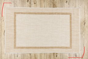 Covor SISAL SION Cadru 21782 țesute plate ecru / bej - SECUNDAR-COTATI PRODUSUL