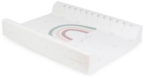 Saltea de infasat cu spate intarit si margini de protectie 50x70 cm, Rainbow Pink