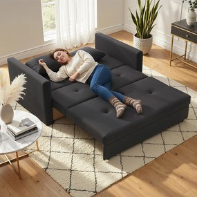 HOMCOM Canapea Extensibila 2 Locuri cu Spațiu de Depozitare Design 2 în 1 pentru Salon Sufragerie Dormitor | Aosom Romania