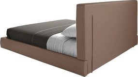 Pat dublu tapitat design LUX Brown, 180x200cm