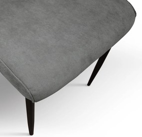 SET 4 Scaune Grig, tesatura, structura metalica - STANDARD - GRI