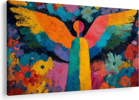 Tablou - Înger abstract cu flori (90x60 cm)