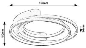Rabalux 71288 - Plafonieră LED HOLIZE/50W/230V