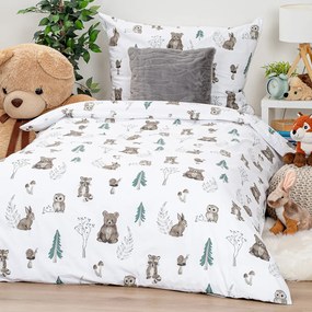 Lenjerie de pat din bumbac 4Home Forest Friends, 140 x 200 cm, 70 x 90 cm