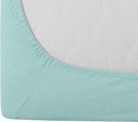 Cearsaf Jersey EXCLUSIVE cu elastic verde mentol deschis 90 x 200 cm