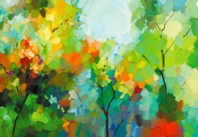 Fototapet - Pădurea, abstracție (147x102 cm)