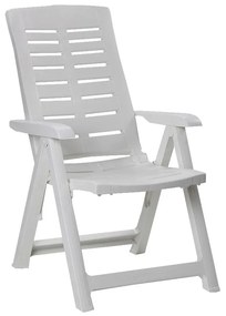 Scaun terasa cu brate pliabil Suzy, 60x61x109 cm, polipropilena, alb