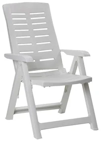Scaun terasa cu brate pliabil Suzy, 60x61x109 cm, polipropilena, alb