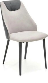Scaun K470, gri/negru, stofa clasica/metal, 48x62x85 cm