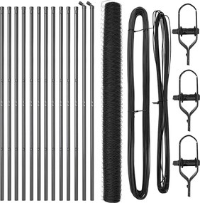 vidaXL Stâlp de gard. Gri 25 x 1,5 m (plasă de 50 mm) Oțel