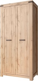 Dulap MORTIZ, stejar wotan, PAL laminat, cu 2 usi, 104x40x220 cm