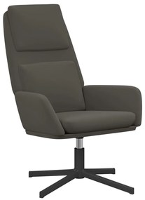 341341 vidaXL Scaun de relaxare, gri închis, catifea