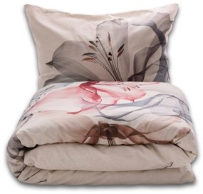 Lenjerie de pat din bumbac și in Crin, 160 x 200 cm, 2 buc. 70 x 80 cm