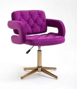 HR8403CROSS Scaun Catifea Fucsia Bază Aurie