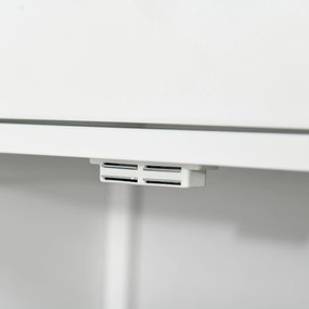 Kleankin Dulap de Baie cu 1 Sertar 2 Uși și Raft Interior Reglabil Mobilier Auxiliar de Depozitare Multifuncțional pentru Sufragerie Bucătărie Antivuelco 60x30x80 cm Alb | Aosom Romania