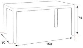 Set mobilier de grădină Nero IV cu 6 locuri, grafit