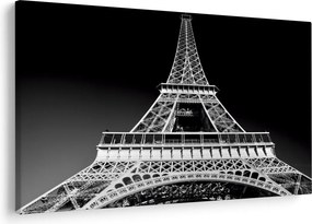 Tablou - Turnul Eiffel, alb-negru (90x60 cm)