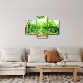 Tablou - Privire la grădina tropicală (90x60 cm)