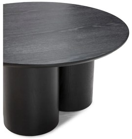 Măsuță de cafea neagră rotundă ø 80 cm Lua – MOME