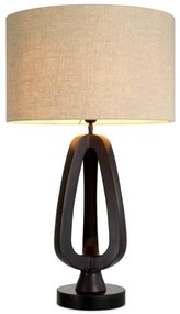 Veioza, Lampa de masa design LUX, Aluminiu, Tesatura, Madrona