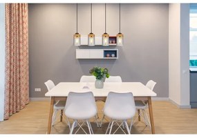 Lustră pe cablu FINCA 4xE27/40W/230V metal/lemn Globo 15557-4H