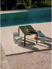 Scaun de grădină argintiu din metal Nokk – noo.ma