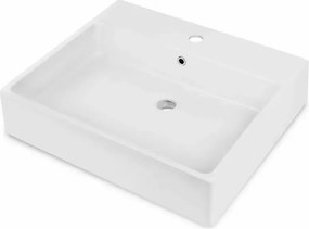 Lavoar pe blat Deante Temisto alb 50x60cm