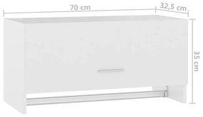 Sifonier, alb, 70x32,5x35 cm, PAL Alb, 1