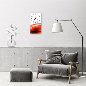 Ceas de perete din sticla vertical Arta grafică orange
