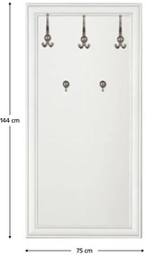 Perete cu cuier KENTAK WIE75, alb alpin