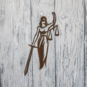 DUBLEZ | Decorațiune din lemn pentru perete  - Zeița Dreptății