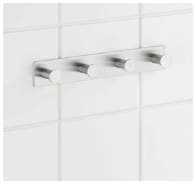 Cuier autoadeziv pentru perete cu 4 cârlige Wenko Celano, argintiu